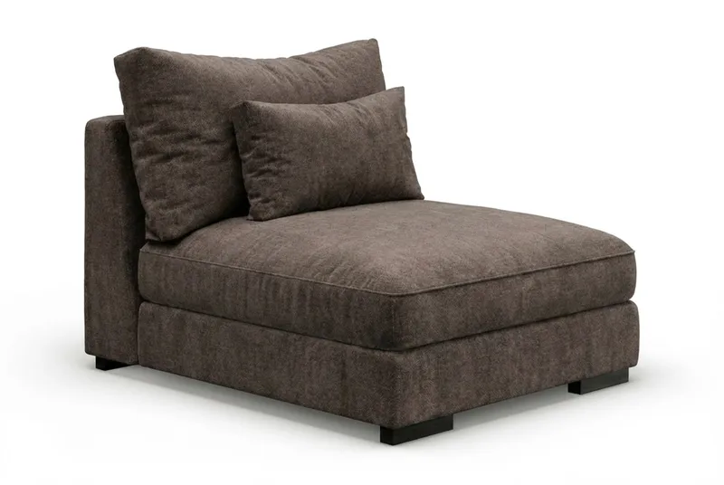 Dubai midtmodul i stoff ekstra dyp - Mørkebrun - Møbler - Sofaer - Modulsofaer - Midtmodul