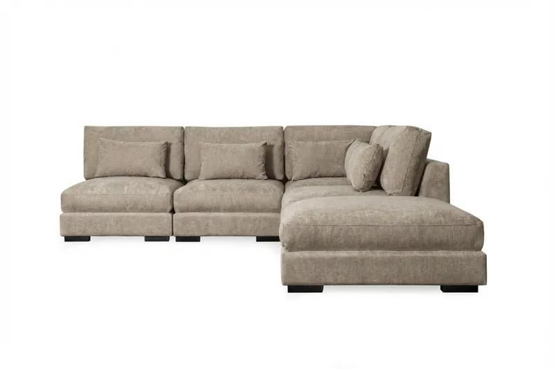 Dubai sjeselongsofa venstre - Brun - Møbler - Sofaer - Modulsofaer - Komplett modulsofa