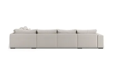 Dubai stor U-modulsofa med divan venstre 432 cm ekstra dyp - Beige - Møbler - Sofaer - Modulsofaer - Komplett modulsofa