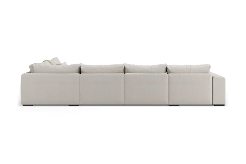 Dubai stor U-modulsofa med divan venstre 432 cm ekstra dyp - Beige - Møbler - Sofaer - Modulsofaer - Komplett modulsofa