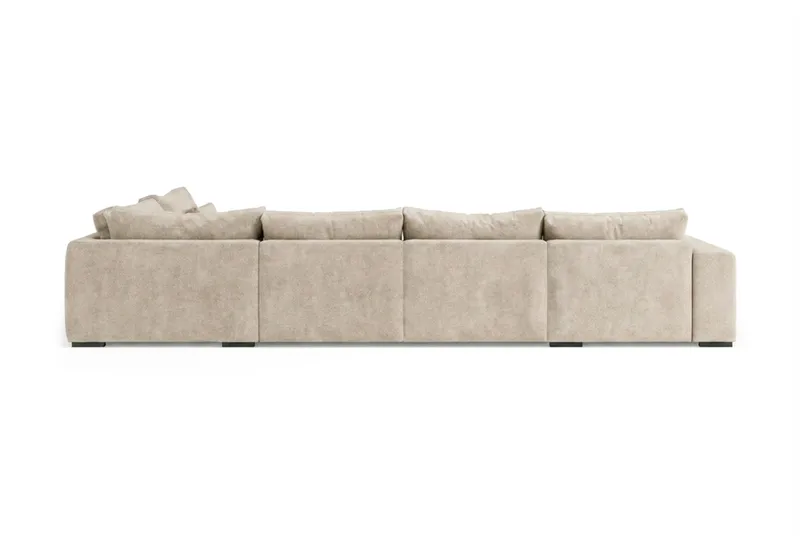 Dubai stor U-sofa modul med divan venstre ekstra dyp - Beige - Møbler - Sofaer - Modulsofaer - Komplett modulsofa