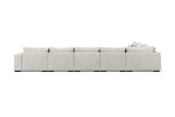 Dubai U-modulsofa Large med divan høyre fløyel ekstra dyp - Hvit - Møbler - Sofaer - Modulsofaer - Komplett modulsofa