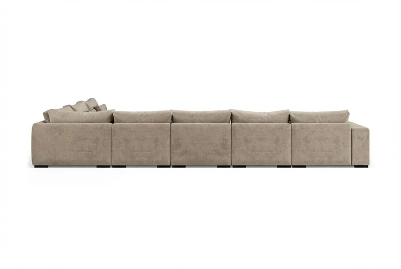 Dubai U-modulsofa Large med Divan Venstre - Brun - Møbler - Sofaer - Modulsofaer - Komplett modulsofa