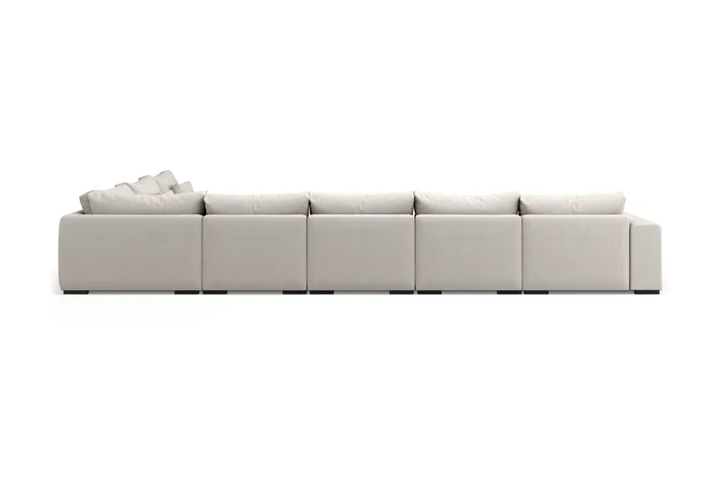 Dubai U-modulsofa Large med divan venstre ekstra dyp - Beige - Møbler - Sofaer - Modulsofaer - Komplett modulsofa