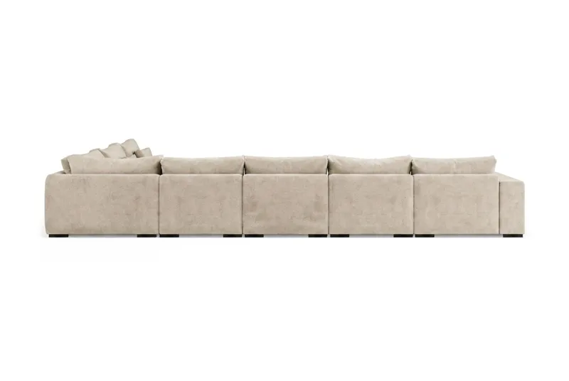 Dubai U-modulsofa Large med Divan Venstre ekstra dyp - Beige - Møbler - Sofaer - Modulsofaer - Komplett modulsofa