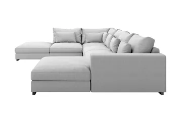 Dubai U-modulsofa med divan høyre ekstra dyp - Lysegrå - Møbler - Sofaer - Modulsofaer - Komplett modulsofa