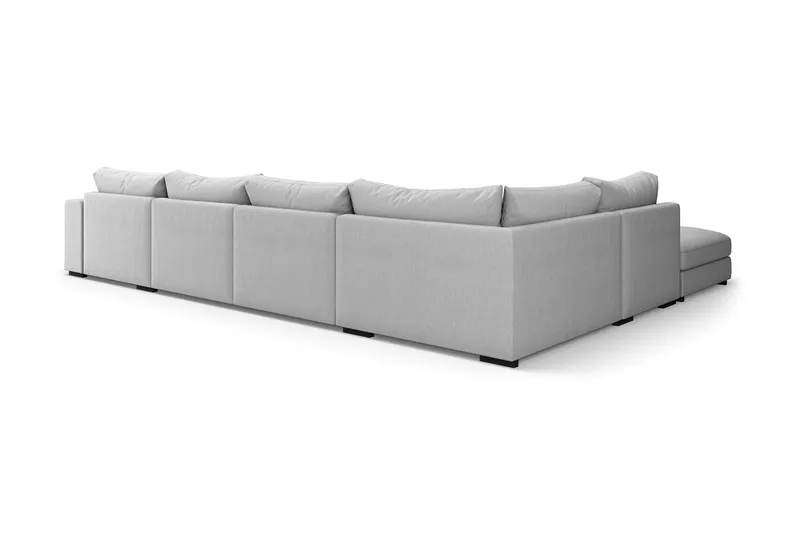 Dubai U-modulsofa med divan høyre ekstra dyp - Lysegrå - Møbler - Sofaer - Modulsofaer - Komplett modulsofa