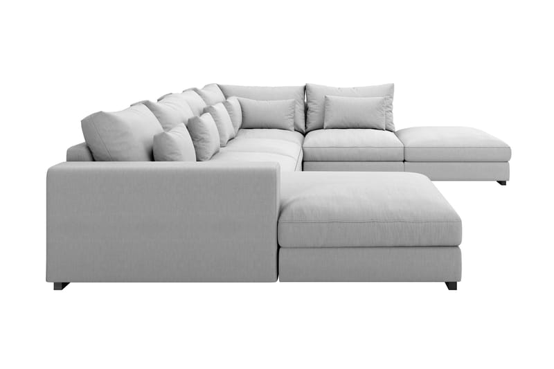Dubai U-modulsofa med divan venstre ekstra dyp - Lysegrå - Møbler - Sofaer - Modulsofaer - Komplett modulsofa