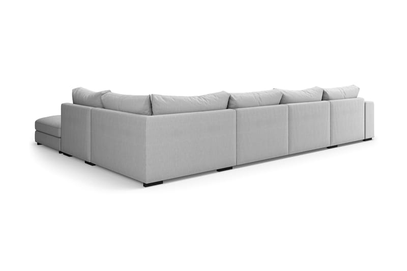 Dubai U-modulsofa med divan venstre ekstra dyp - Lysegrå - Møbler - Sofaer - Modulsofaer - Komplett modulsofa