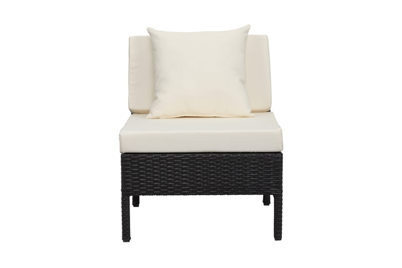 Elba Midtmodul Kunstrotting - Svart/Hvit - Hagemøbler - Loungemøbler - Moduler - Midtmodul hagesofa