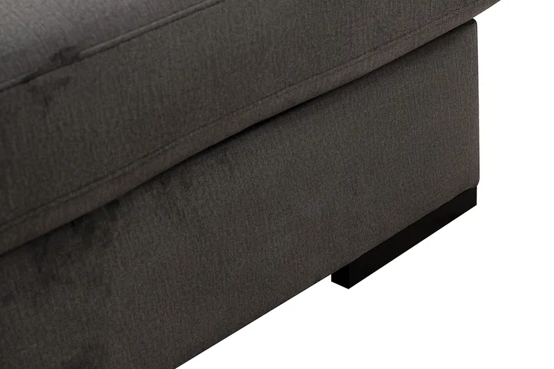 Grande Stor 7-seters U-Sofa med Divan Høyre - Mørkegrå Fløyel - Møbler - Sofaer - Fløyel sofaer