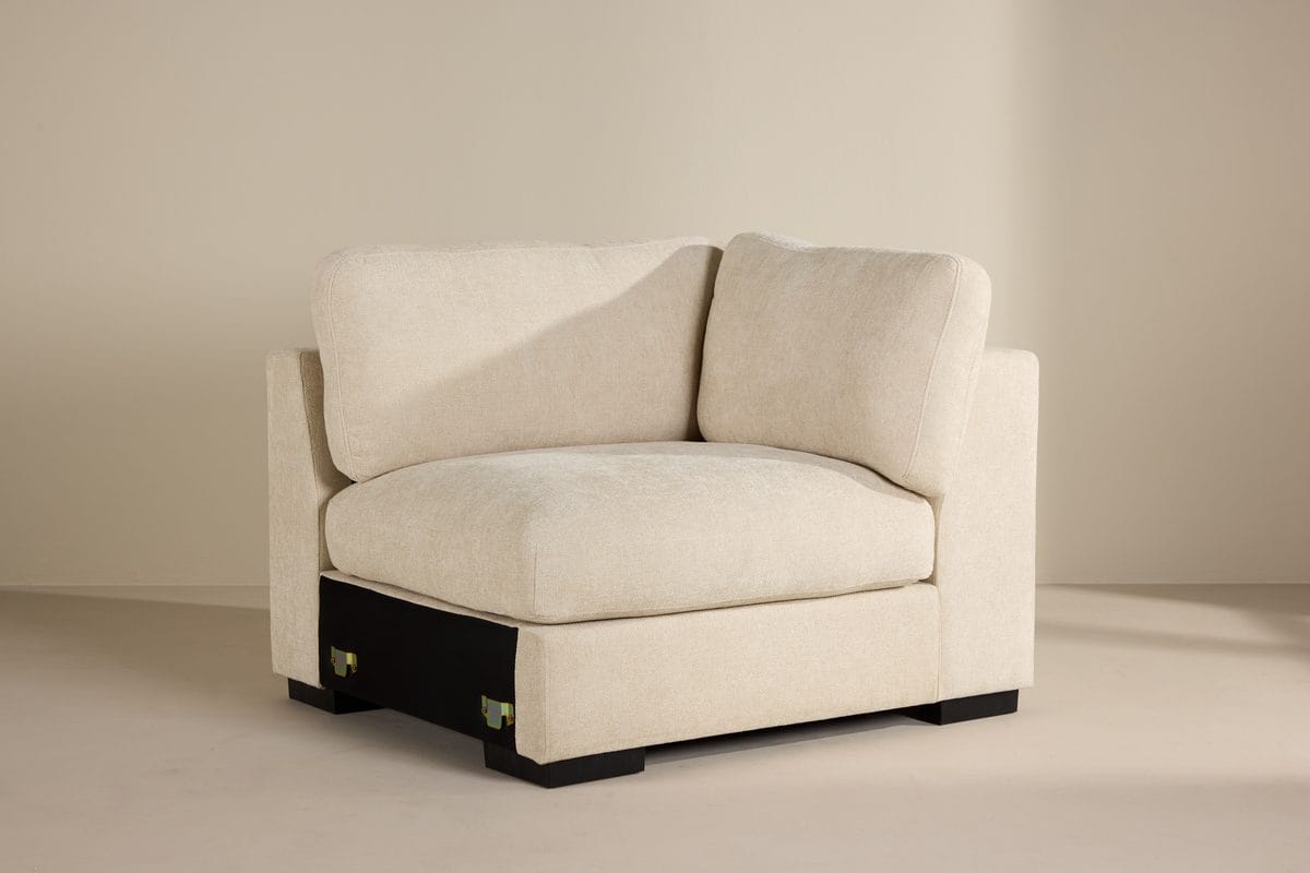Høyremodul Salerno i stoff - Beige