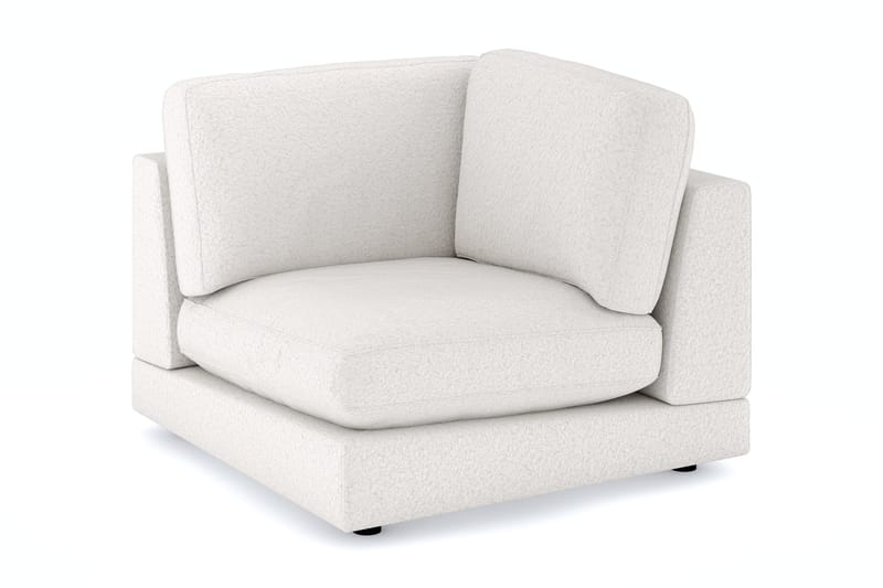 Arken 1-seters Hjørnemodul i Bouclé, Hvit