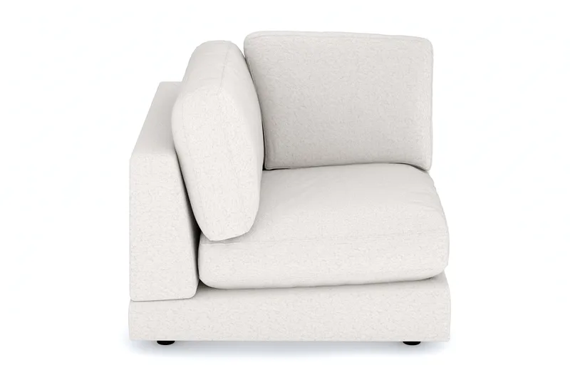 Arken 1-seters Hjørnemodul i Bouclé - Hvit - Møbler - Sofaer - Modulsofaer - Hjørnemodul