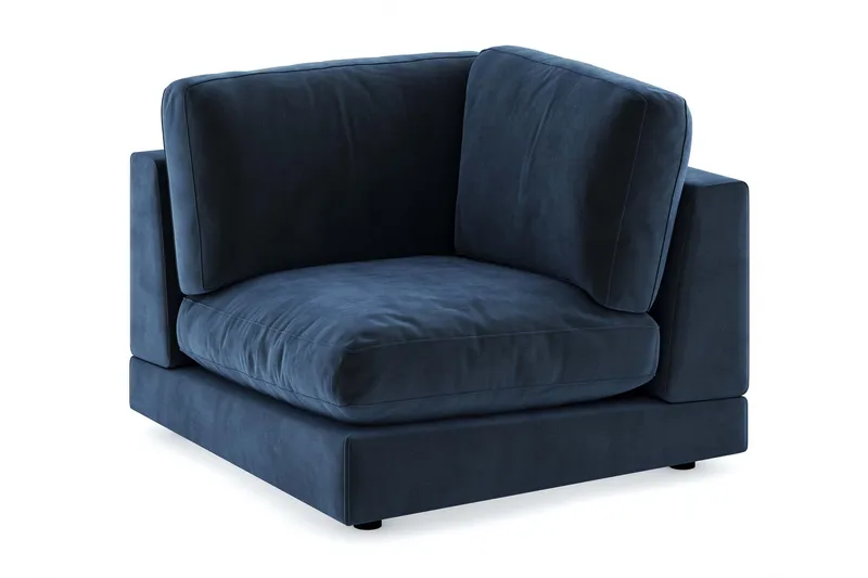 Arken 1-seters Hjørnemodul i Fløyel - Blå - Møbler - Sofaer - Modulsofaer - Hjørnemodul