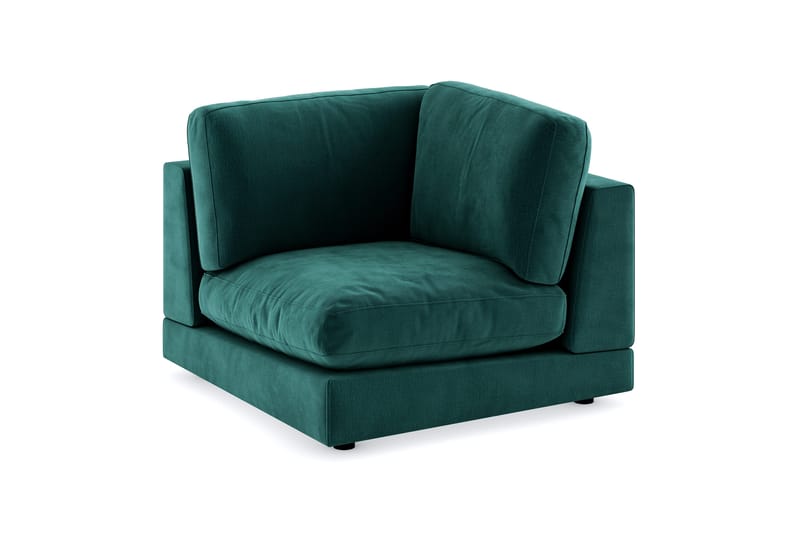 Arken 1-seters Hjørnemodul i Fløyel - Grønn - Møbler - Sofaer - Modulsofaer - Hjørnemodul