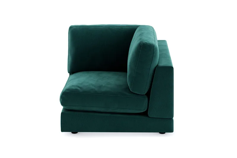 Arken 1-seters Hjørnemodul i Fløyel, Grønn