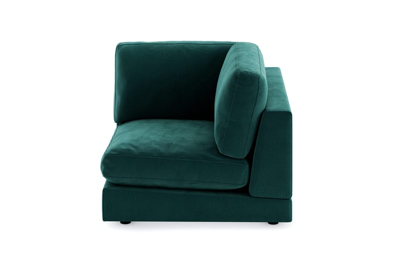 Arken 1-seters Hjørnemodul i Fløyel, Grønn