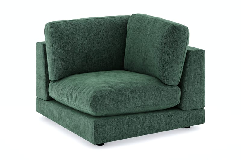 Arken 1-seters Hjørnemodul i Fløyel, Mørk grønn