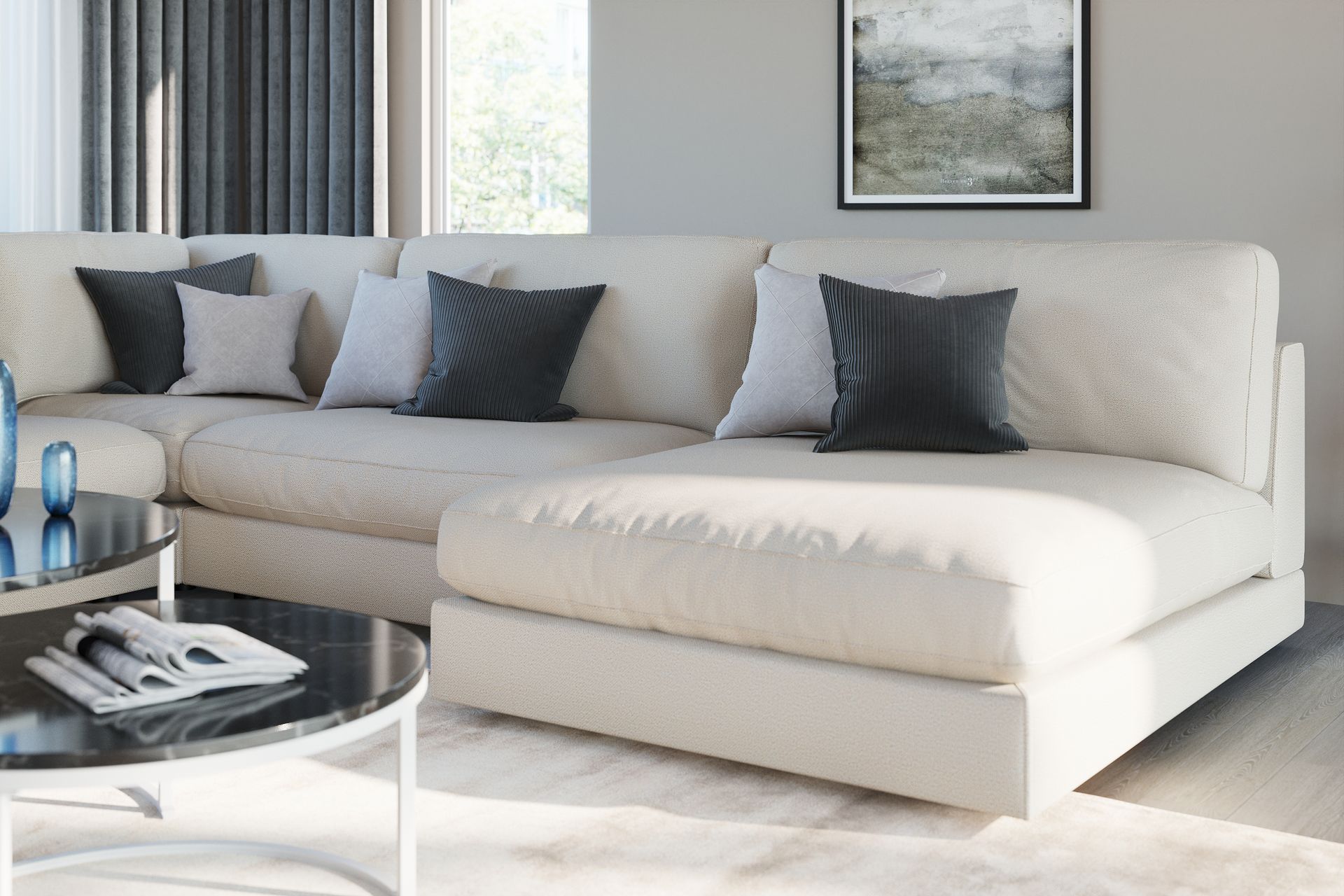 Arken 1-seters Hjørnemodul i Stoff - Beige - Møbler - Sofaer - Modulsofaer - Hjørnemodul