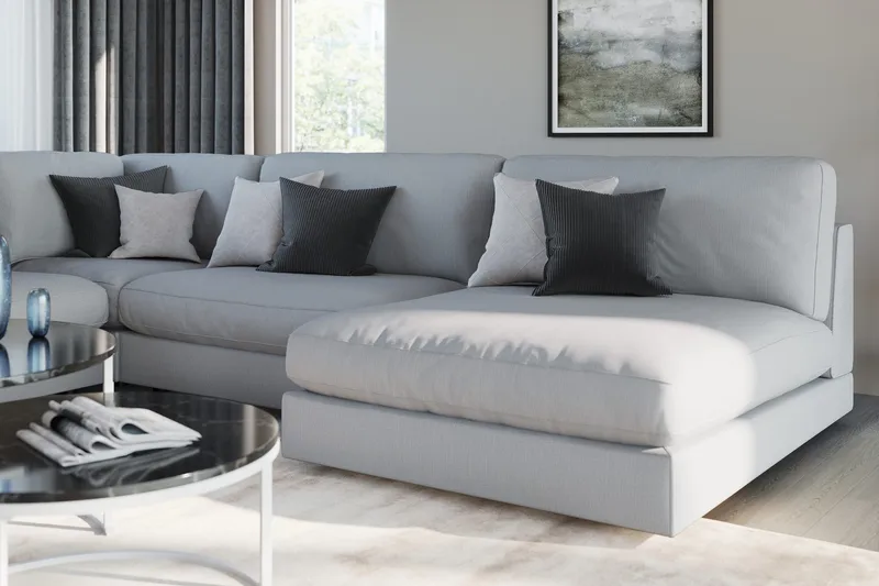 Arken 1-seters Hjørnemodul i Stoff - Grå - Møbler - Sofaer - Modulsofaer - Hjørnemodul