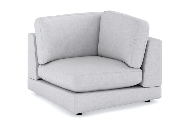 Arken 1-seters Hjørnemodul i Stoff, Lys grå