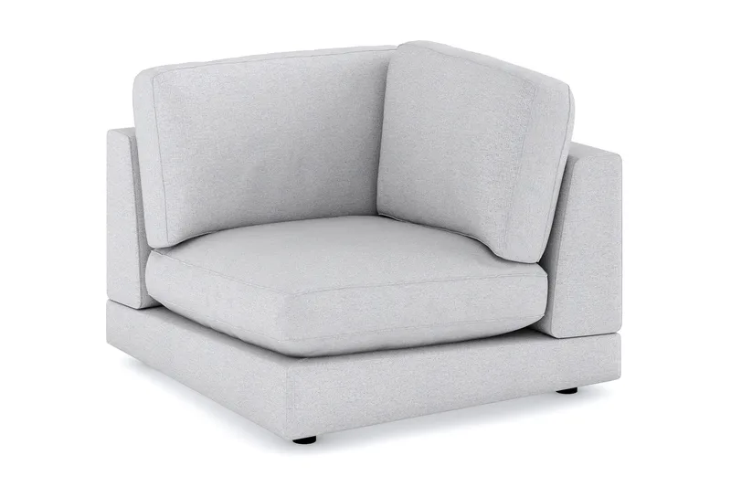 Arken 1-seters Hjørnemodul i Stoff, Lys grå