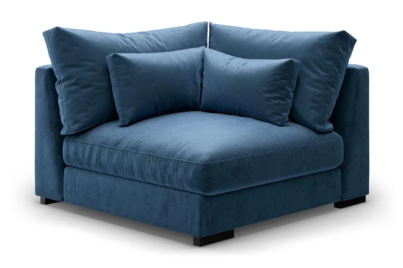 Dubai Hjørnemodul Fløyel - Blå - Møbler - Sofaer - Modulsofaer - Hjørnemodul