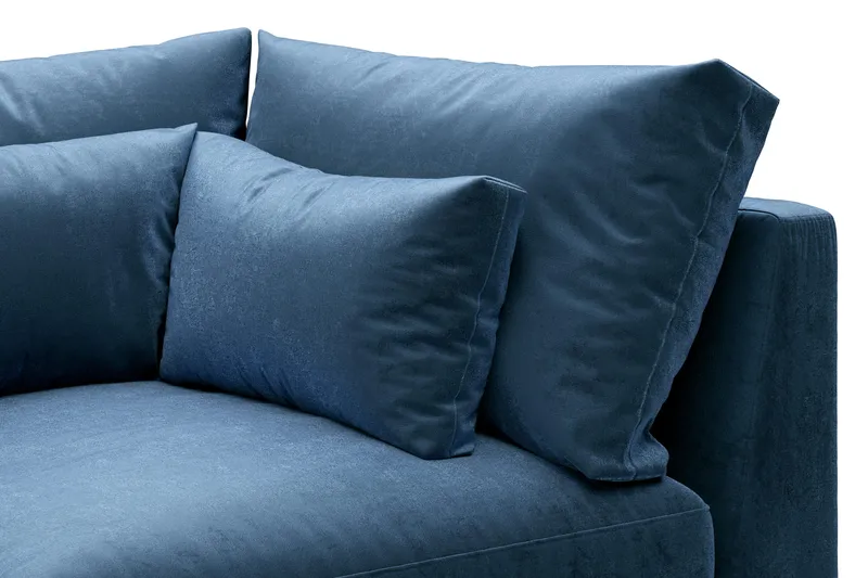 Dubai Hjørnemodul Fløyel ekstra dyp - Blå - Møbler - Sofaer - Modulsofaer - Hjørnemodul