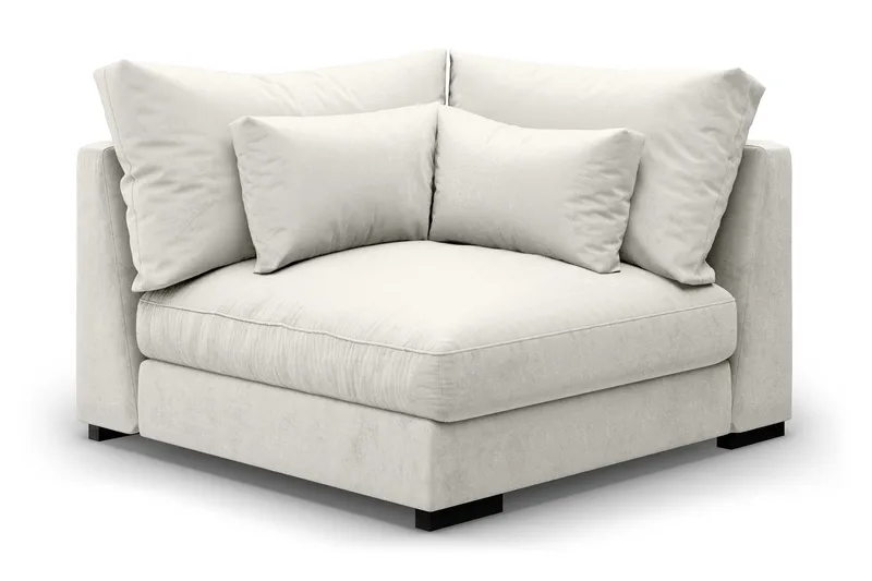 Dubai Hjørnemodul Fløyel ekstra dyp - Hvit - Møbler - Sofaer - Modulsofaer - Hjørnemodul