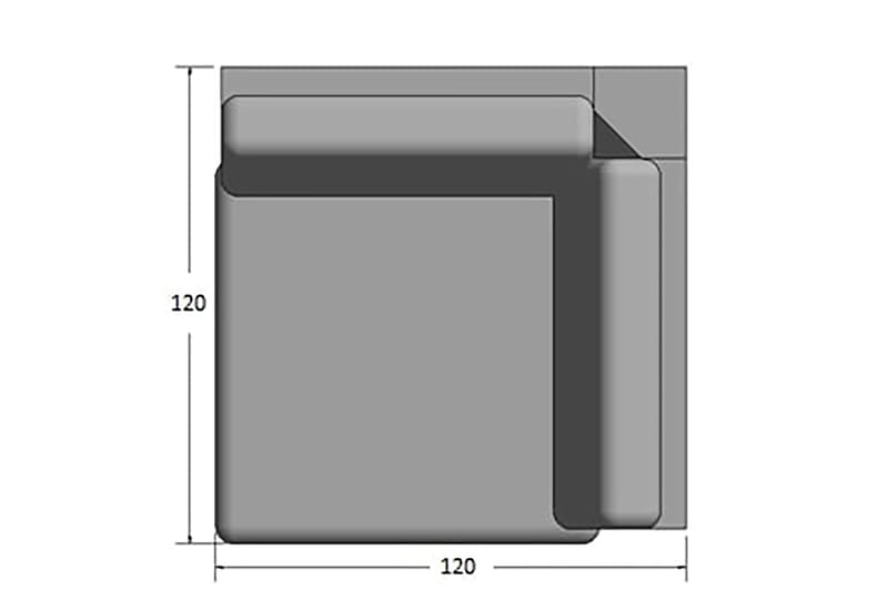 Dubai Hjørnemodul Fløyel ekstra dyp - Hvit - Møbler - Sofaer - Modulsofaer - Hjørnemodul