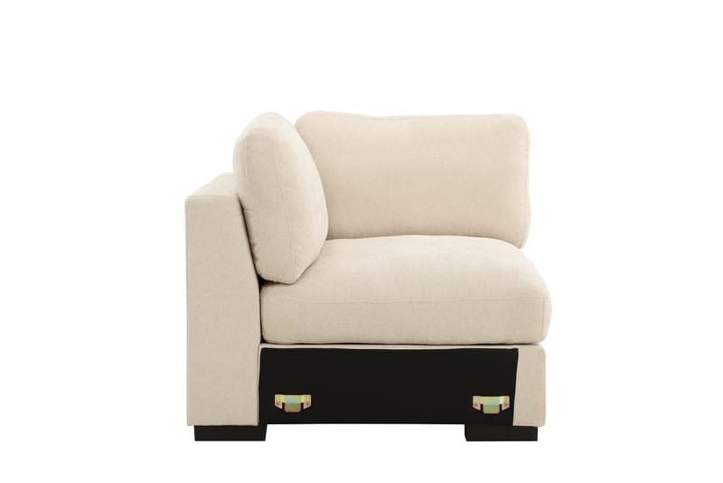 Høyremodul Salerno i stoff - Beige - Møbler - Sofaer - Modulsofaer - Hjørnemodul