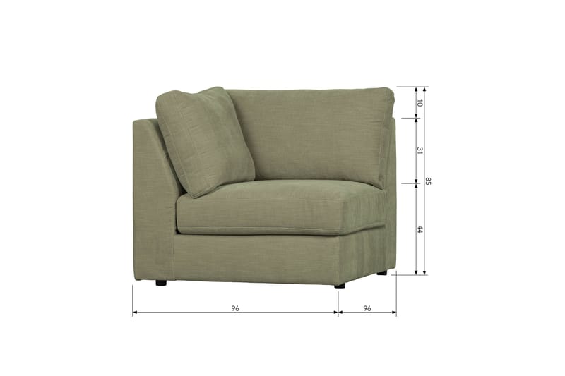 Kielstra Hjørnemodul - Grønn - Møbler - Sofaer - Modulsofaer - Hjørnemodul