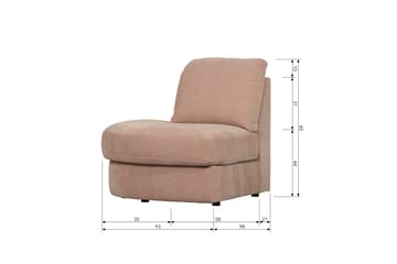 Kielstra Hjørnemodul Venstre - Rosa - Møbler - Sofaer - Modulsofaer - Hjørnemodul