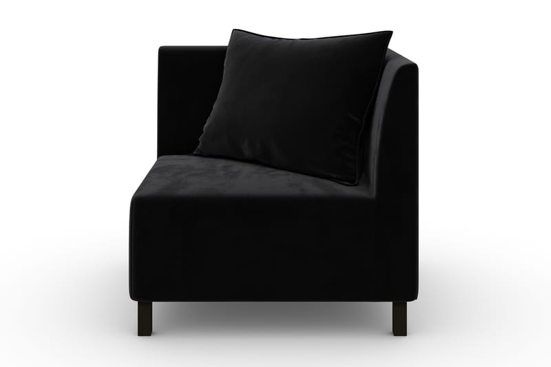 Noelia Hjørnemodul Fløyel - Svart - Møbler - Sofaer - Modulsofaer - Hjørnemodul