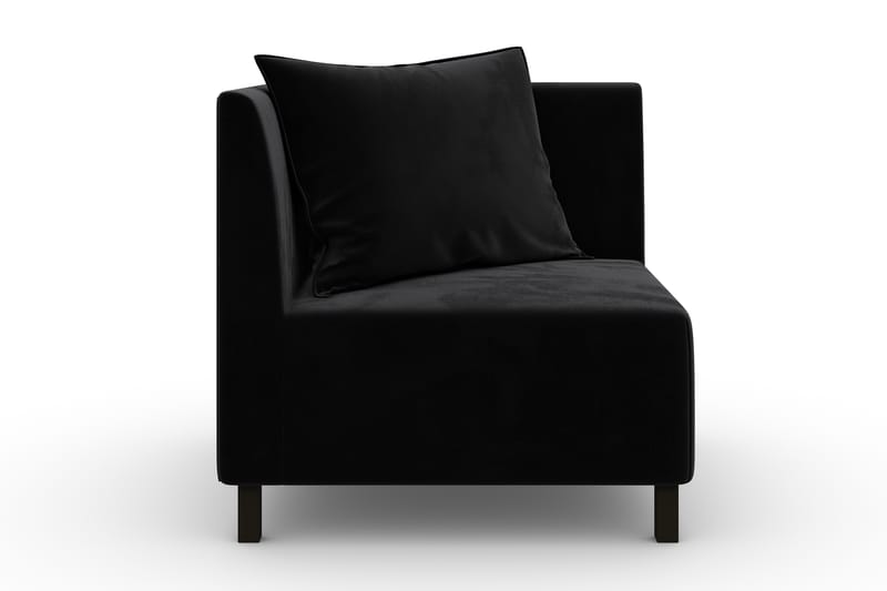 Noelia Hjørnemodul Fløyel - Svart - Møbler - Sofaer - Modulsofaer - Hjørnemodul