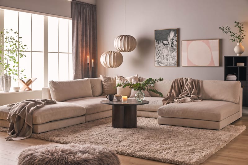 Noha Hjørnemodul Manchester - Beige Kordfløyel - Møbler - Sofaer - Modulsofaer - Hjørnemodul