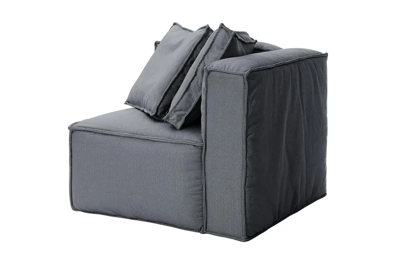 Oceanis Hjørnemodul - Lysegrå/Svart - Møbler - Sofaer - Modulsofaer - Øvrige moduler for modulsofa