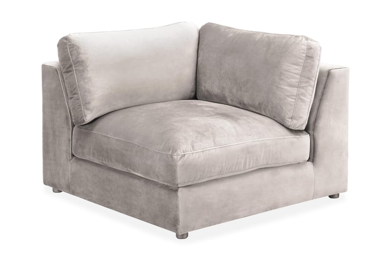 Rug Hjørnemodul - Beige/Fløyel - Møbler - Sofaer - Modulsofaer - Hjørnemodul