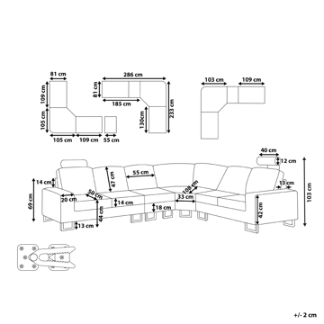 Hjørnesofa Stockholm - Lys beige - Møbler - Sofaer - Modulsofaer - Komplett modulsofa