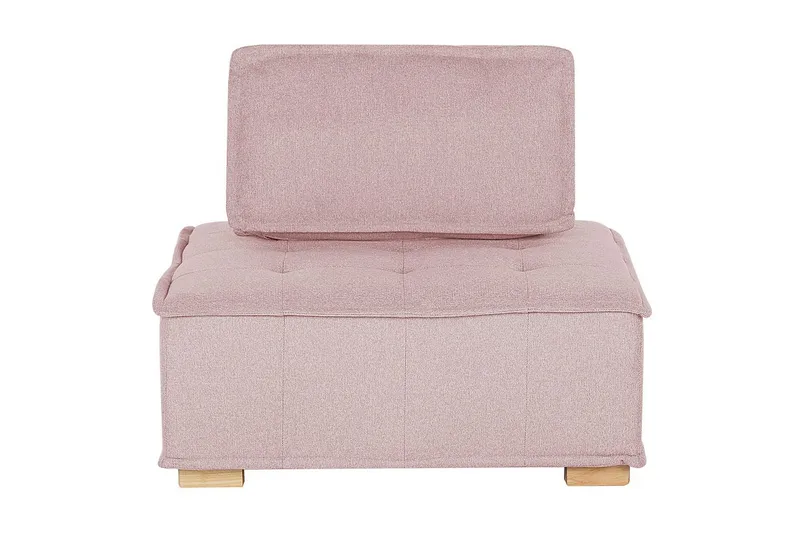 Hörnsoffa Beliani Tibro Beige/ljust trä Blush Pink||Light colored wood - Møbler - Sofaer - Modulsofaer - Komplett modulsofa