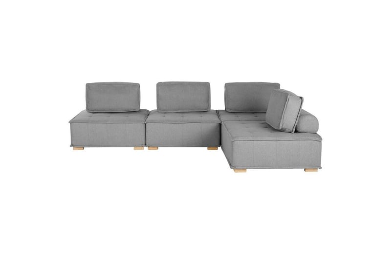 Hörnsoffa Beliani Tibro Beige/ljust trä Light grey||Light colored wood - Møbler - Sofaer - Modulsofaer - Komplett modulsofa