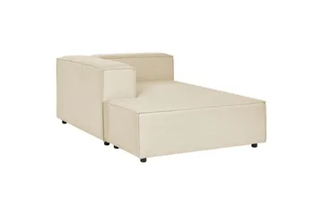 Hörnsoffa med fotpall Beliani Aprica Beige - Møbler - Sofaer - Modulsofaer - Komplett modulsofa
