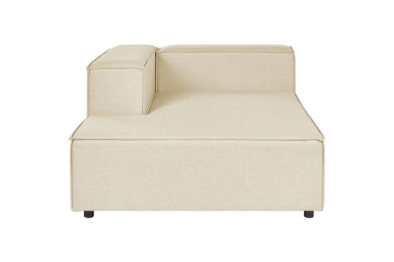 Hörnsoffa med fotpall Beliani Aprica Beige - Møbler - Sofaer - Modulsofaer - Komplett modulsofa