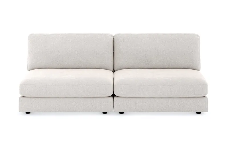 Arken 4-seters Modulsofa i Fløyel, Kremhvit
