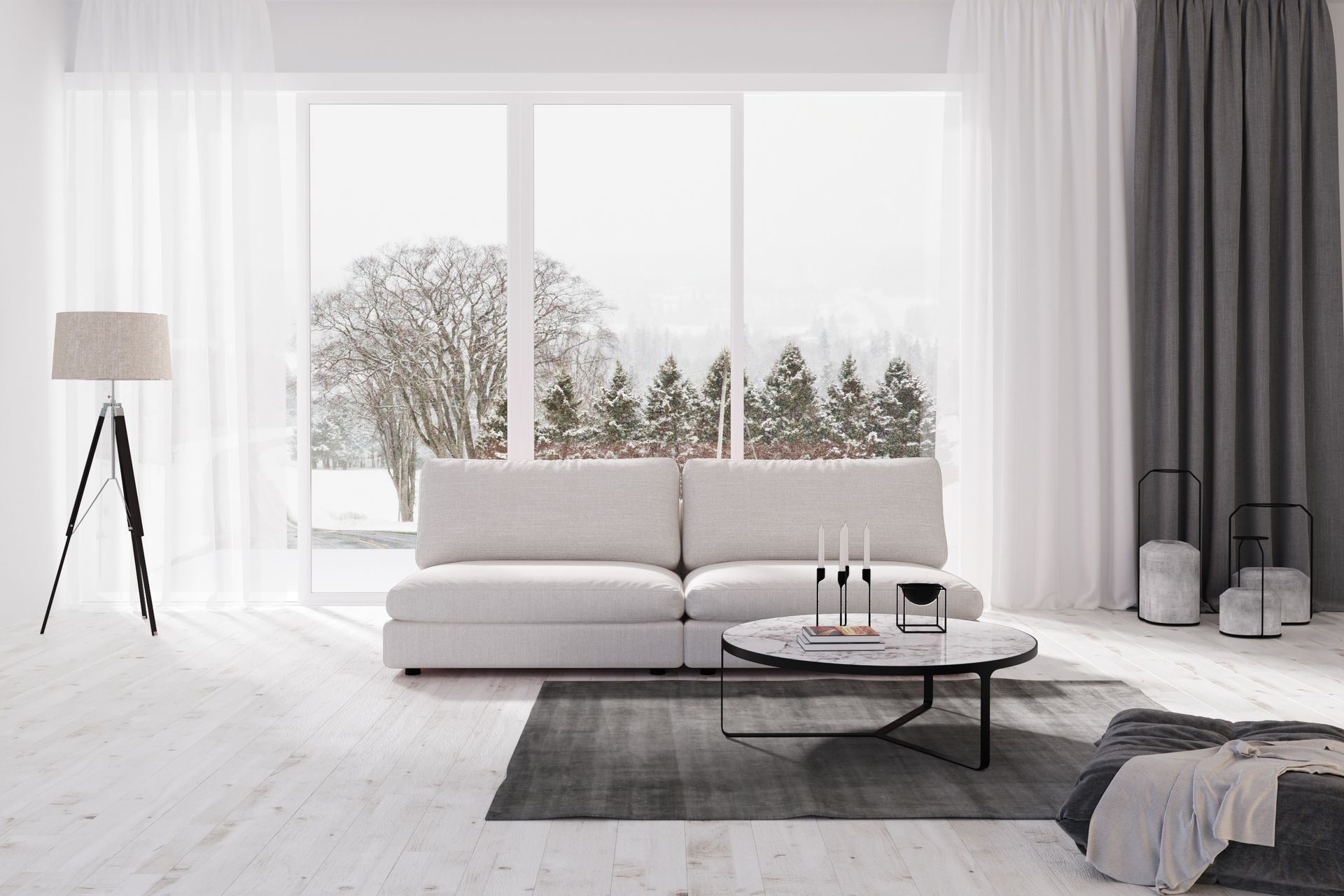 Arken 4-seters Modulsofa i Stoff - Lys grå - Møbler - Sofaer - Modulsofaer - Komplett modulsofa