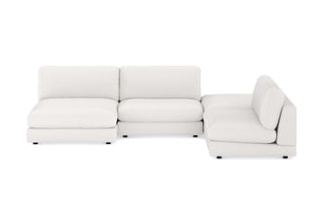 Arken 6-seters U-formet Modulsofa + Fotskammel i Bouclé - Hvit - Møbler - Sofaer - Modulsofaer - Komplett modulsofa