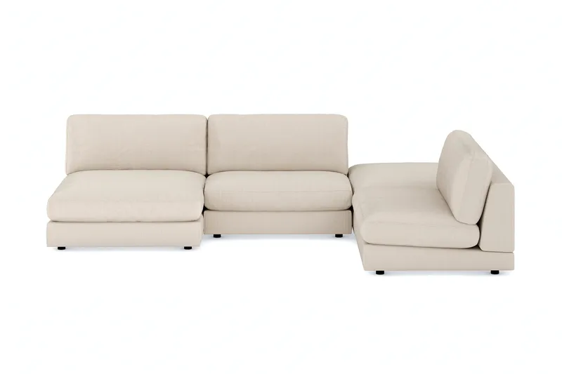 Arken 6-seters U-formet Modulsofa + Fotskammel i Manchester, Beige