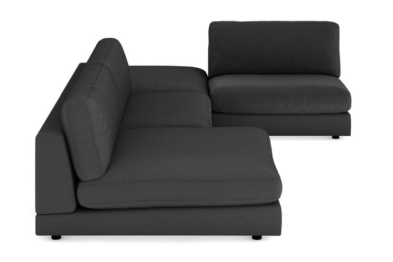 Arken 6-seters U-formet Modulsofa + Fotskammel i Manchester - Mørk grå - Møbler - Sofaer - Modulsofaer - Komplett modulsofa