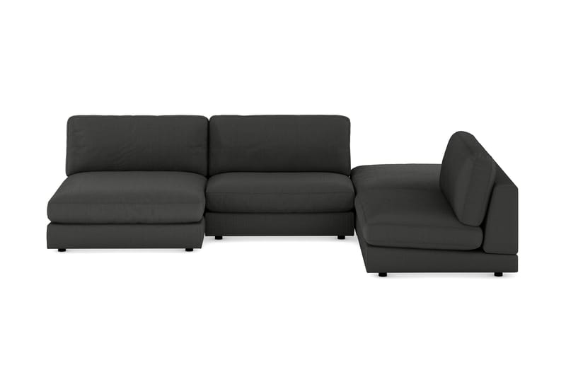 Arken 6-seters U-formet Modulsofa + Fotskammel i Manchester - Mørk grå - Møbler - Sofaer - Modulsofaer - Komplett modulsofa